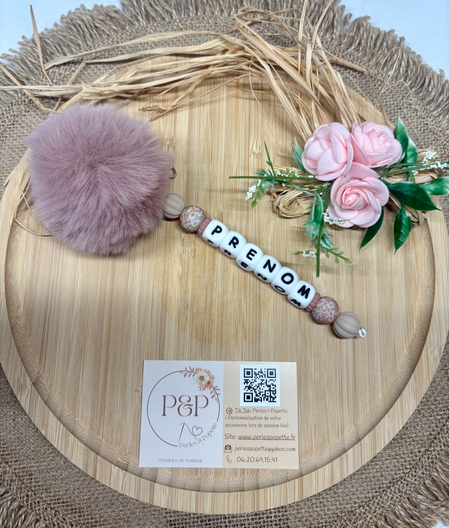 Porte clef pompon